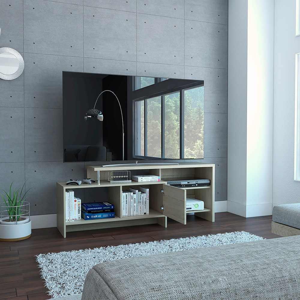 Mesa para TV Bengala Rovere 143x56cm Para TV Hasta 49 Pulgadas con Un Cajón - Muebles para TV | Bylmo