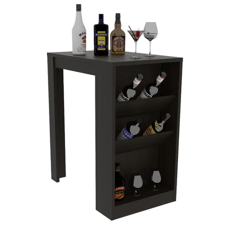 Mesa bar Syrah Wengue 91x106cm sin Cajones y sin Portabotellas - Bares | Bylmo