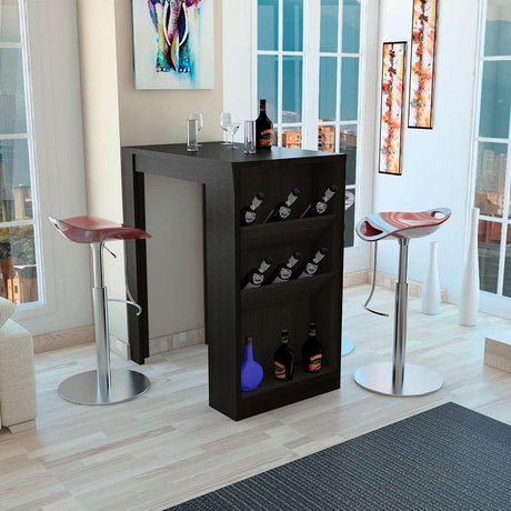 Mesa bar Syrah Wengue 91x106cm sin Cajones y sin Portabotellas - Bares | Bylmo