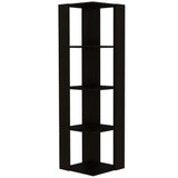 Biblioteca Esquinera Amber Wengue 44 cm con Entrepaños - Bibliotecas | Bylmo