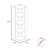 Biblioteca Esquinera Amber Wengue 44 cm con Entrepaños - Bibliotecas | Bylmo