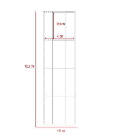 Biblioteca Esquinera Amber Wengue 44 cm con Entrepaños - Bibliotecas | Bylmo