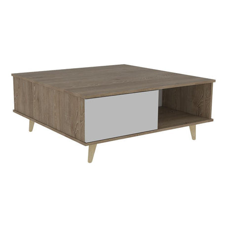 Mesa Alina Duna y Blanco 95 cm con Una Puerta - Mesas | Bylmo