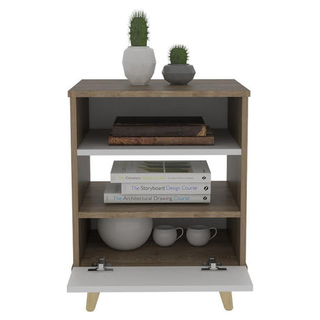 Mesa Alina Miel y Blanco 44 cm con Una Puerta - Mesas | Bylmo