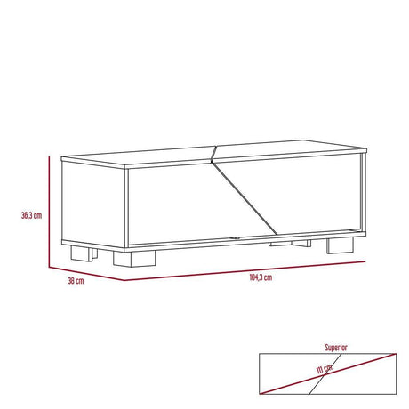 Mesa de Centro Fraktal Habano y Miel 104.3x36.3cm Rectangular Con Patas - Mesas | Bylmo