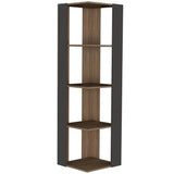 Biblioteca Esquinera Amber Miel 44 cm con Entrepaños - Bibliotecas | Bylmo