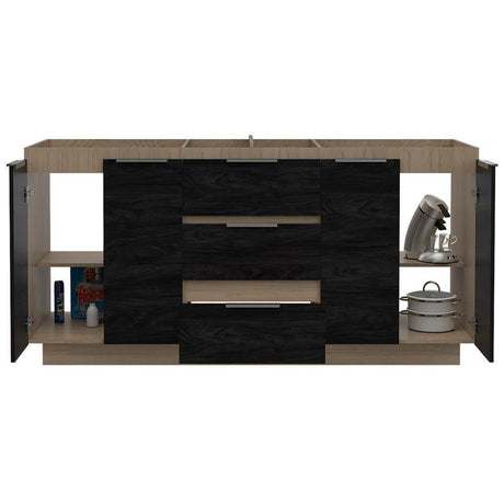 Mueble Inferior Tibet Rovere y Sombra 180 cm - Cocinas | Bylmo