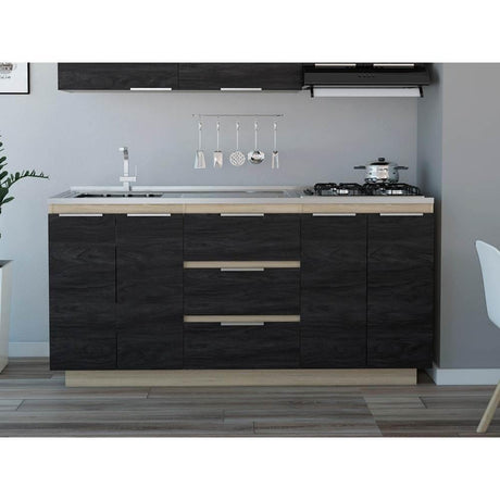 Mueble Inferior Tibet Rovere y Sombra 180 cm - Cocinas | Bylmo