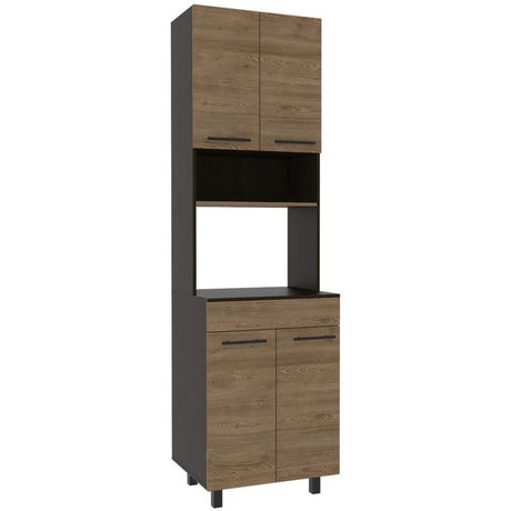 Modulo Microondas Luna Miel y Wengue 60 cm - Cocinas | Bylmo