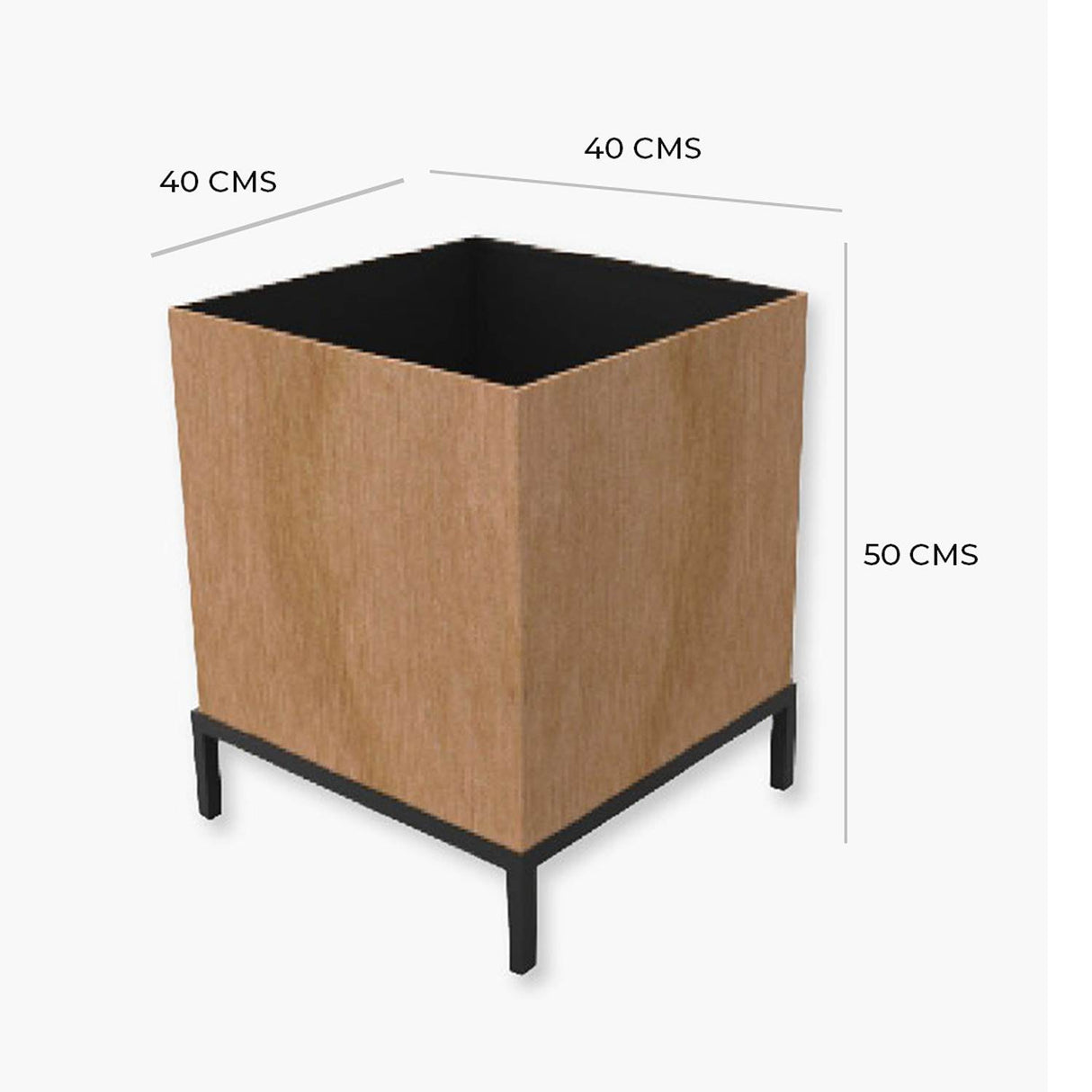 Maceta Fiona Madera 40 cm Cuadrado - Jardineria | Bylmo