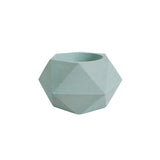 Matera de mesa Adara Petty Aguamarina 7x7cm de Cemento Hexagonal de 0.2 Litros - Jardineria | Bylmo