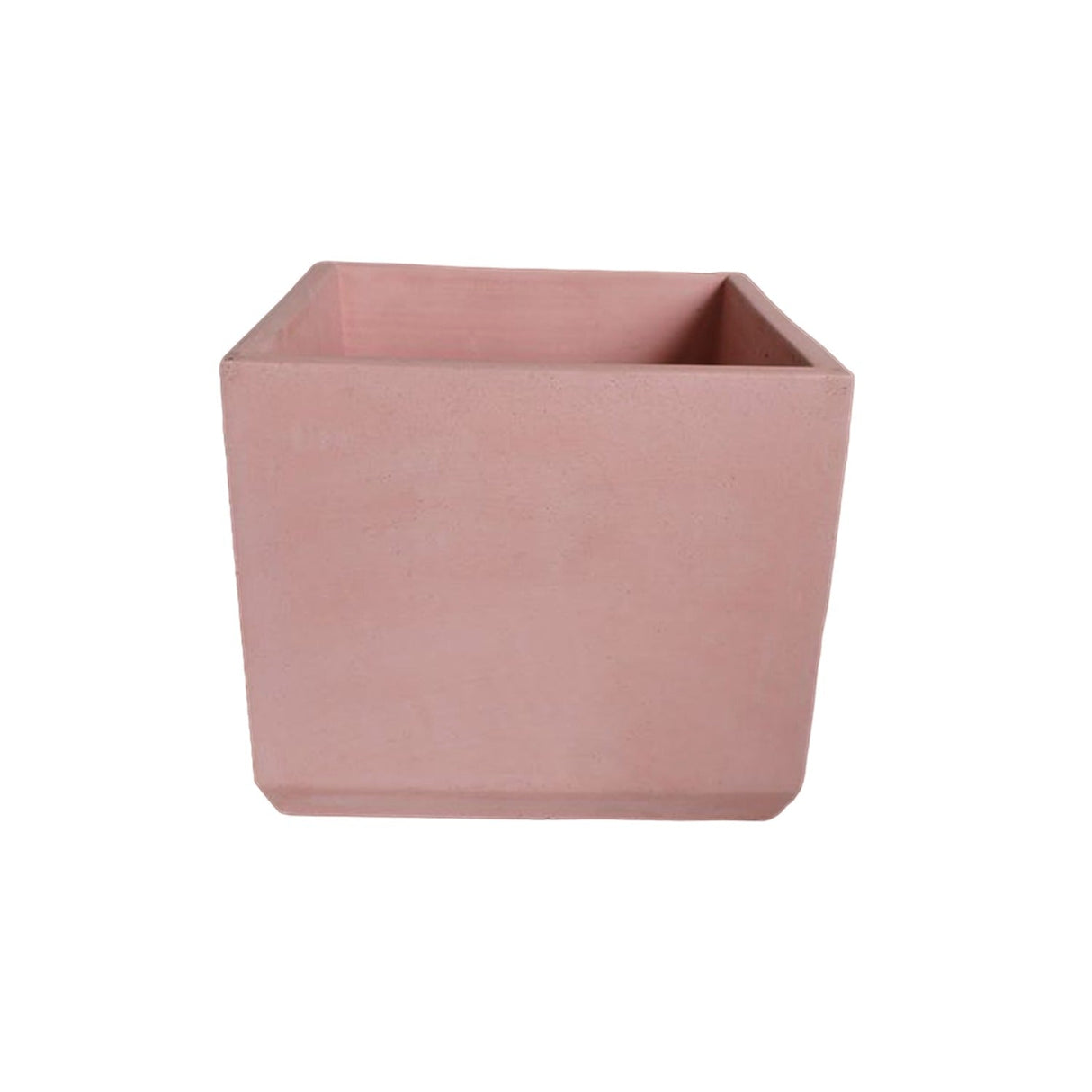 Matera de mesa Eloisa Palo de Rosa 15x15cm de Cemento Cuadrado de 3.4 Litros - Jardineria | Bylmo