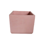 Matera de mesa Eloisa Palo de Rosa 15x15cm de Cemento Cuadrado de 3.4 Litros - Jardineria | Bylmo
