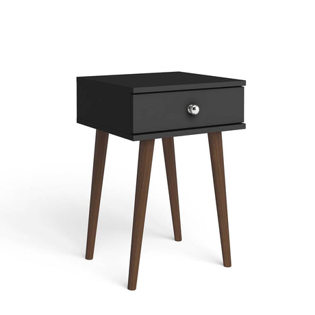 Mesa Negro 40 cm con Un Cajón - Mesas | Bylmo