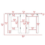 Mesa Auxiliar Gateleg Blanco 60 cm Rectangular Plegable