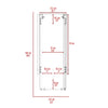 Mesa Auxiliar Gateleg Blanco 60 cm Rectangular Plegable