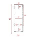 Mesa Auxiliar Gateleg Wengue 60 cm Rectangular Plegable