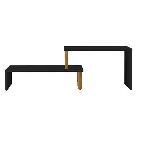 Mesa de Centro Glam Almendra y Negro 140x60cm Rectangular - Mesas | Bylmo