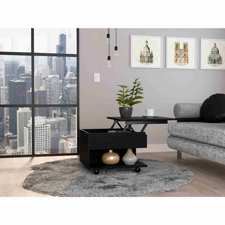 Mesa Auxiliar Luanda Wengue 55 cm Rectangular Extensible con Rodachines - Mesas Auxiliares | Bylmo