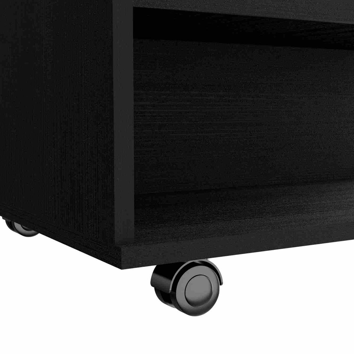 Mesa Auxiliar Luanda Wengue 55 cm Rectangular Extensible con Rodachines - Mesas Auxiliares | Bylmo