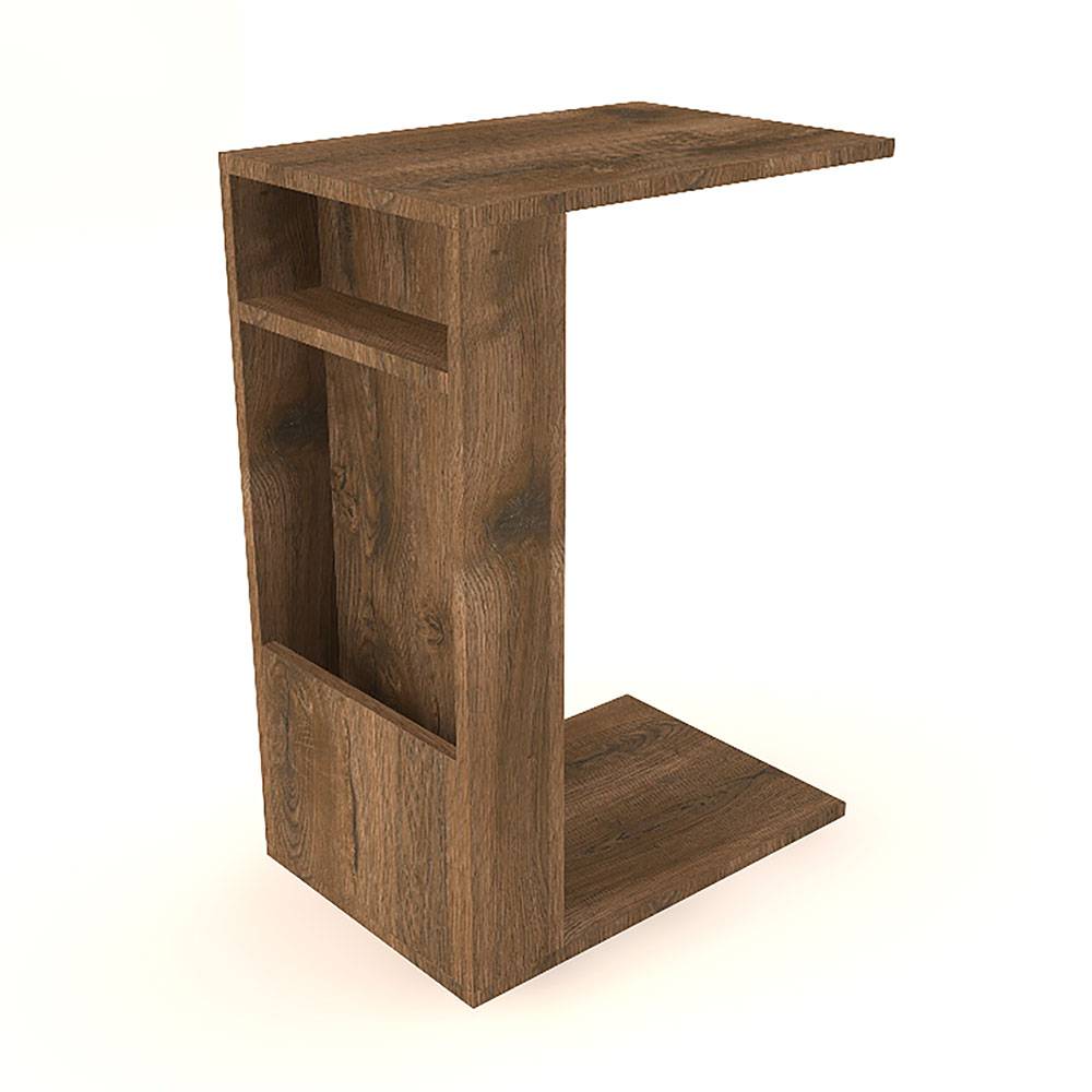 Mesa Auxiliar Mahón Nogal 45 cm Multifuncional - Mesas Auxiliares | Bylmo