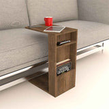 Mesa Auxiliar Mahón Nogal 45 cm Multifuncional - Mesas Auxiliares | Bylmo