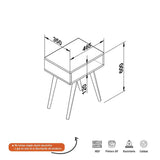 Mesa Azul 46 cm Rectangular - Mesas | Bylmo