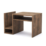 Mesa Auxiliar Pula Nogal 35 cm Multifuncional - Mesas Auxiliares | Bylmo