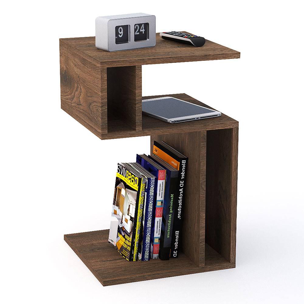 Mesa Auxiliar Pula Nogal 35 cm Multifuncional - Mesas Auxiliares | Bylmo