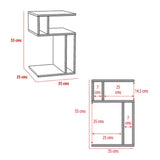 Mesa Auxiliar Pula Nogal 35 cm Multifuncional - Mesas Auxiliares | Bylmo