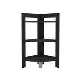 Mesa Auxiliar RIGA Wengue 39 cm Rectangular Arqueado Esquinera con Tres Entrepaños - Mesas Auxiliares | Bylmo