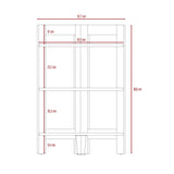 Mesa Auxiliar RIGA Wengue 39 cm Rectangular Arqueado Esquinera con Tres Entrepaños - Mesas Auxiliares | Bylmo