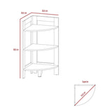 Mesa Auxiliar RIGA Wengue 39 cm Rectangular Arqueado Esquinera con Tres Entrepaños - Mesas Auxiliares | Bylmo