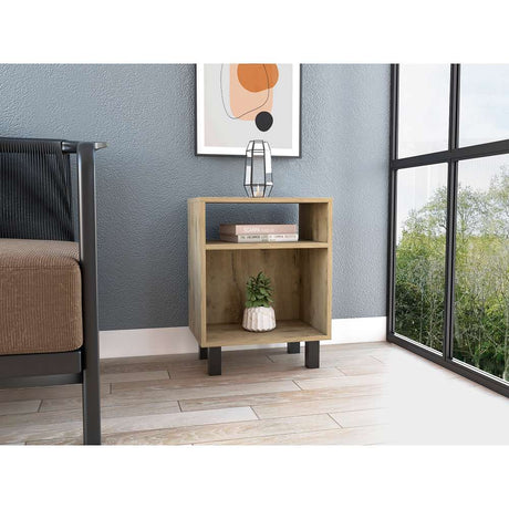 Mesa Tunez Macadamia 43 cm con Entrepaños - Mesas | Bylmo