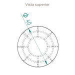 Mesa Auxiliar Zara Caramelo 40 cm Circular Minimalista