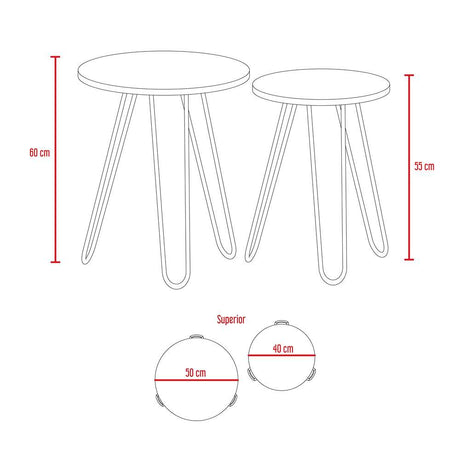 Set x2 Mesas Mamba Duna 50 cm - Mesas | Bylmo