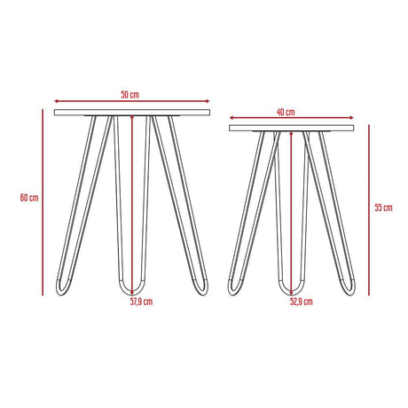 Set x2 Mesas Mamba Duna 50 cm - Mesas | Bylmo