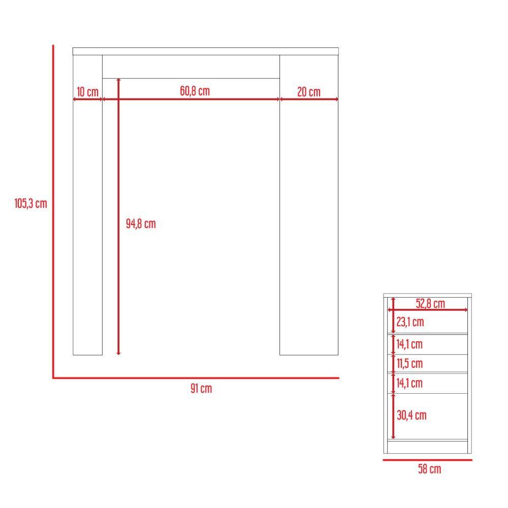 Mesa bar Syrah Wengue 91x106cm sin Cajones y sin Portabotellas - Bares | Bylmo