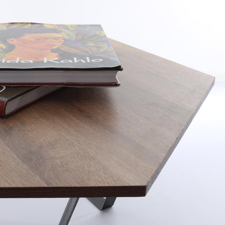 Mesa de Centro Amaretto 80x35cm Hexagonal Con Patas - Mesas | Bylmo