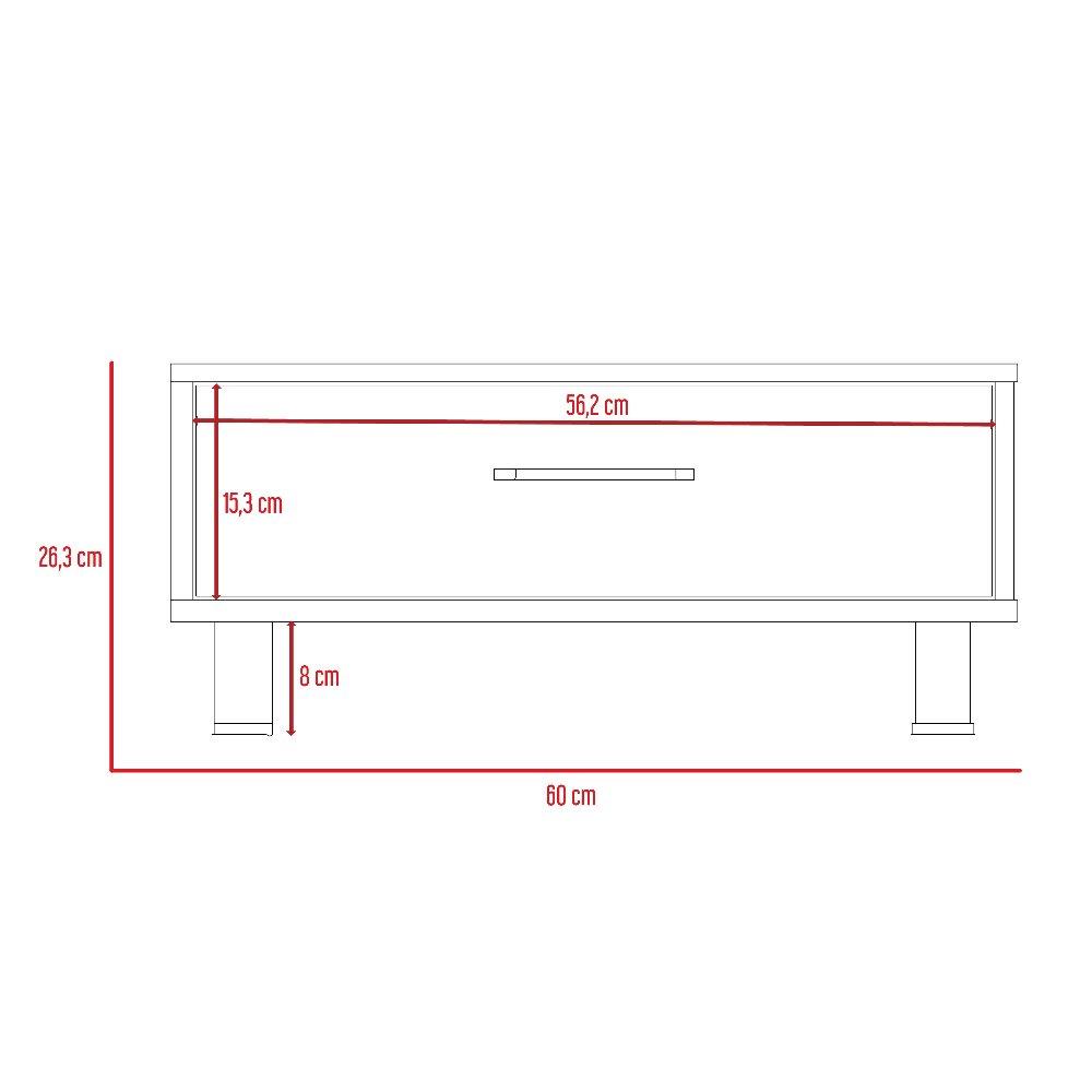 Mesa de Centro Kaia Wengue y Miel 28.3x60cm Rectangular Con Patas - Mesas | Bylmo