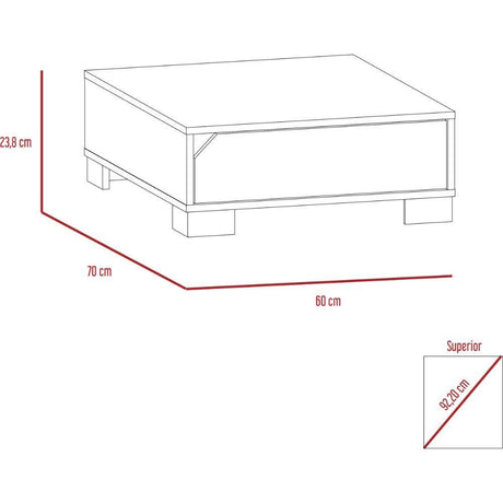Mesa Loira Duna y Cemento 60 cm con Una Puerta - Mesas | Bylmo