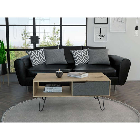 Mesa Mónaco Duna y Onix 100 cm con Un Cajón - Mesas | Bylmo