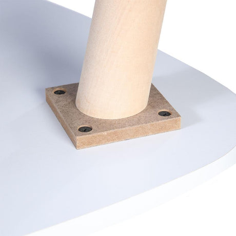 Mesa de Centro Blanco 60x40cm Triangular con Patas - Mesas | Bylmo