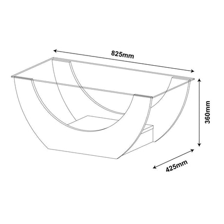 Mesa de Centro Onda Almendra 82x36cm Cuadrado - Mesas | Bylmo