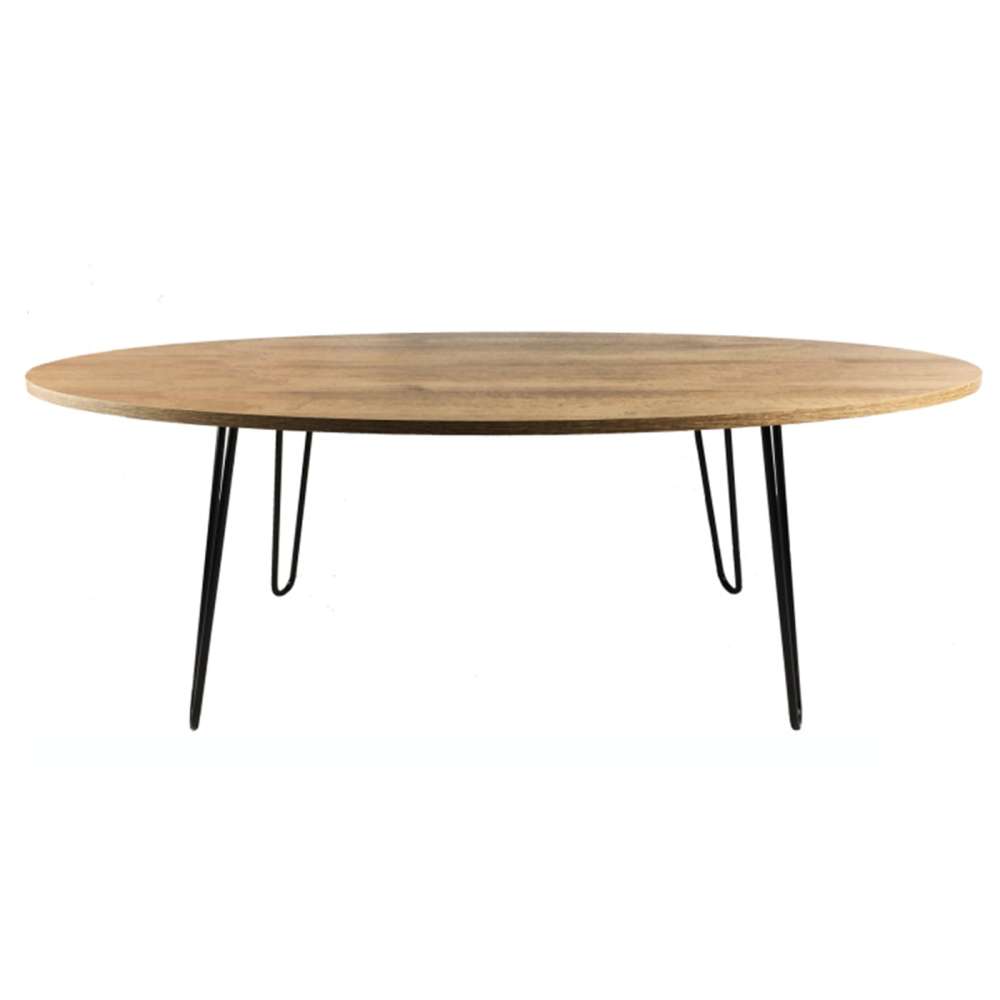 Mesa de Centro Paris Amareto 100 cm Ovalada - Mesas | Bylmo