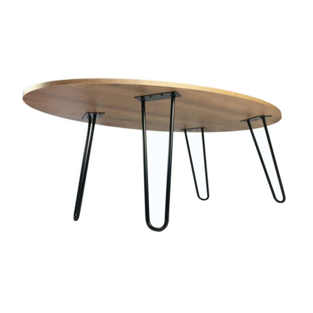 Mesa de Centro Paris Amareto 100 cm Ovalada - Mesas | Bylmo