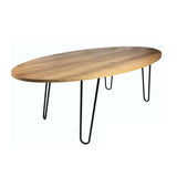 Mesa de Centro Paris Amareto 100 cm Ovalada - Mesas | Bylmo