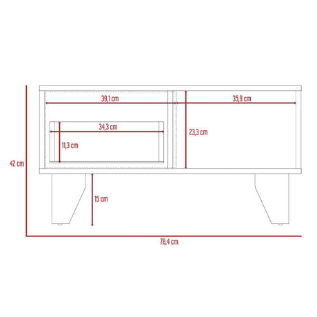 Mesa Ponova Wengue 78 cm con Un Cajón - Mesas | Bylmo
