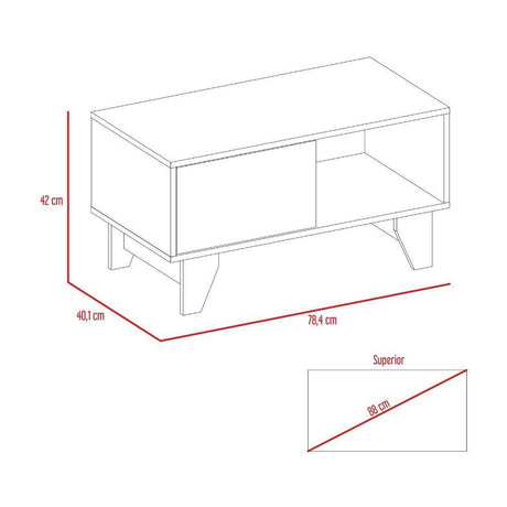 Mesa Ponova Wengue 78 cm con Un Cajón - Mesas | Bylmo