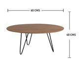 Mesa de Centro Paris Amareto 60 cm Redonda - Mesas | Bylmo